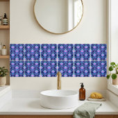 Carreau Art Déco Méduse Violet Rose Turquoise Géométrique
