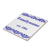 Carreau Art Déco Nom de famille (Côté)