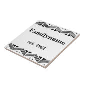 Carreau Art Déco Nom de famille Carrelage céramique (Côté)