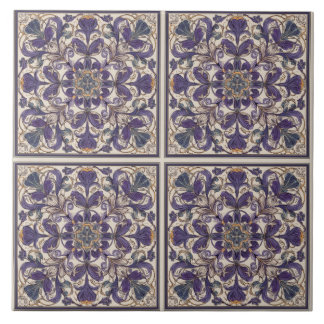 Carreau Art Déco Radial Violet
