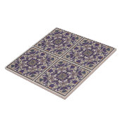 Carreau Art Déco Radial Violet (Côté)
