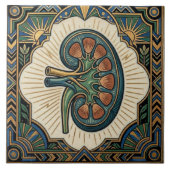 Carreau Art Déco Rein Anatomique Néphrologie (Devant)