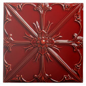 Carreau Art Déco rouge (Devant)
