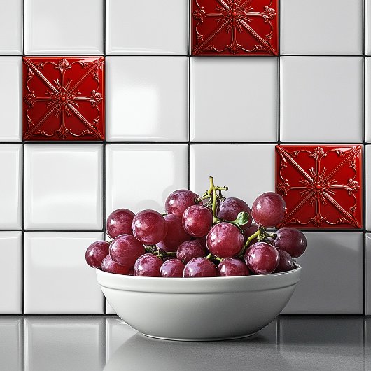 Carreau Art Déco rouge