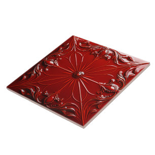 Carreau Art Déco rouge