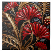 Carreau Art Déco rouge et or (Devant)