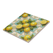 Carreau Art Déco sans couture citrons et diamants (Côté)