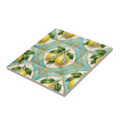 Carreau Art Déco sans couture citrons et diamants (Côté)