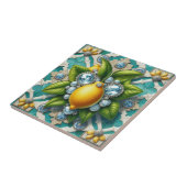 Carreau Art Déco sans couture citrons et diamants (Côté)
