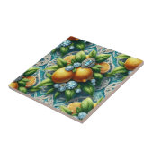 Carreau Art Déco sans couture citrons et diamants (Côté)
