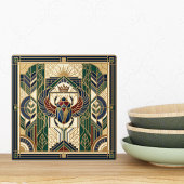 Carreau Art Deco Scarab Beetle Egyptian Sun Design
