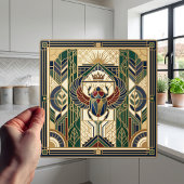 Carreau Art Deco Scarab Beetle Egyptian Sun Design