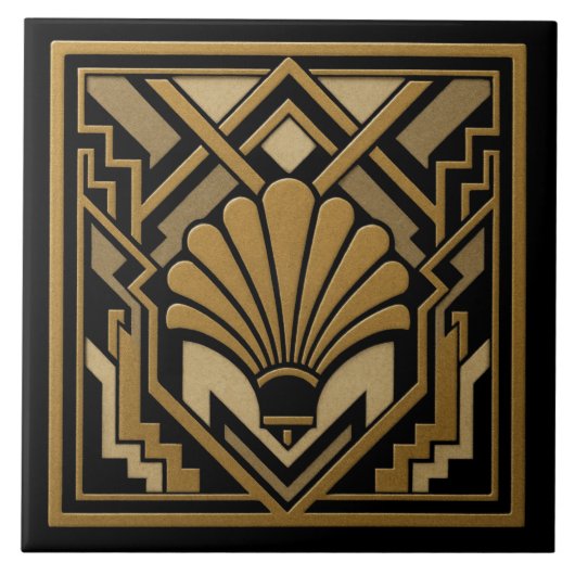 Carreau Art Deco Shell Design (Devant)