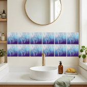 Carreau Art Deco Silver Jellyfish Ocean Gradient Design