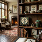 Carreau Art Deco Skeleton Hand Green Gold Geometric Design