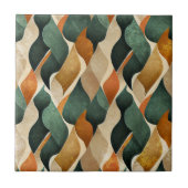 Carreau Art Deco Teal & Gold Geometric Pattern (4) (Devant)