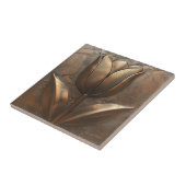 Carreau Art Déco Tulipe Cuivre Effet Pierre (Côté)