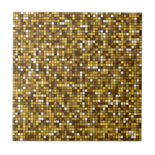 Carreau Art décoratif moderne doré mosaïque géométrique