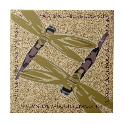 Carreau Art décrit de libellule (Devant)