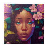 Carreau Art d'Imaginaire Fée Noire Africain (Devant)