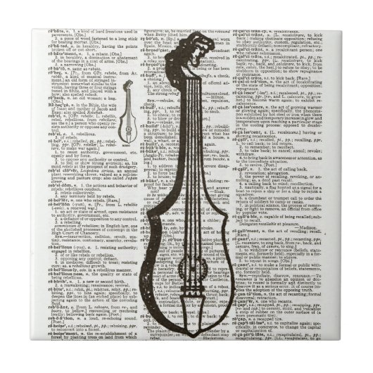 Carreau Art du dictionnaire d'instruments de musique (Devant)