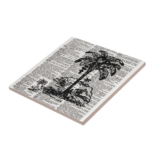 Carreau Art du dictionnaire Palm Tree (Côté)