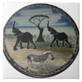 Carreau Art Eléphant Africain (Devant)