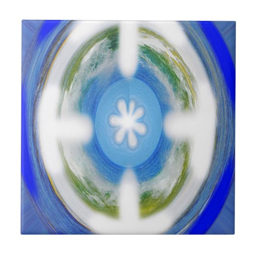 Carreau Art Eternité Bleue (Devant)