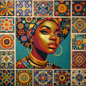 Carreau Art féminin africain-américain