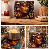 Carreau Art féminin africain-américain