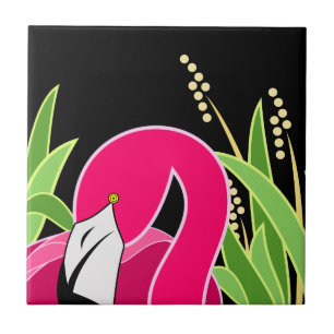 Carreau Art Flamant rose rose