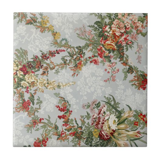 Carreau Art floral industriel du XIXe siècle  (Devant)