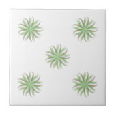 Carreau Art floral vert gris brun feuilles libres (Devant)