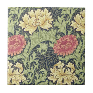 Carreau Art floral vintage de chrysanthème de William