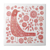 Carreau Art folklorique d'oiseaux (Devant)