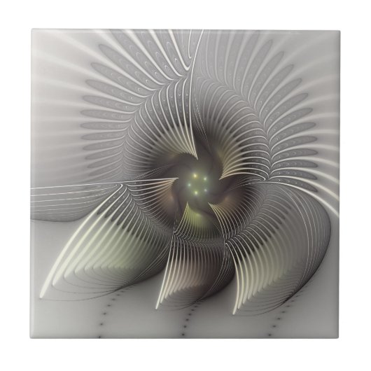 Carreau Art fractal Abstrait moderne en 3D (Devant)