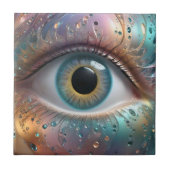 Carreau Art Fractal Blue Eyeball, (Devant)