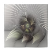Carreau Art fractal de forme 3D abstraite moderne (Devant)