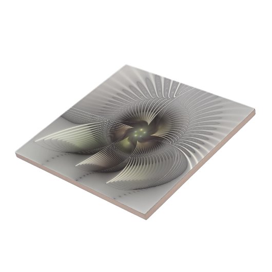 Carreau Art fractal de forme 3D abstraite moderne (Côté)