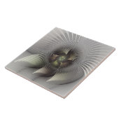 Carreau Art fractal de forme 3D abstraite moderne (Côté)