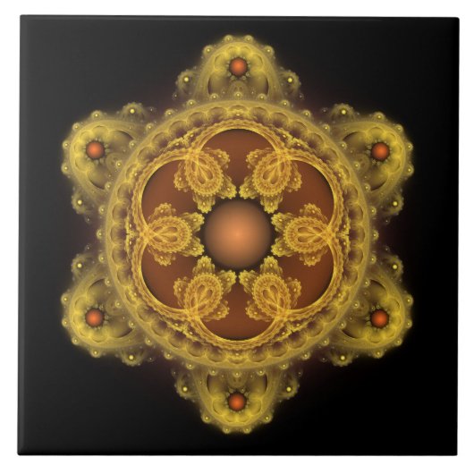 Carreau art fractal mandala de fée (Devant)
