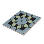 Carreau Art géométrique bleu vintage (Côté)