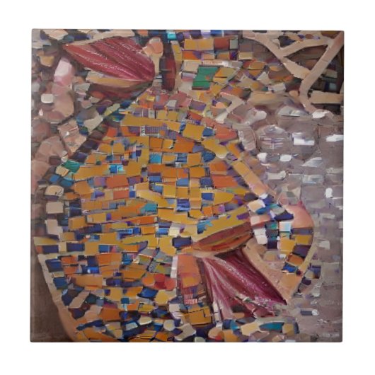 Carreau Art géométrique marocain en mosaïque (Devant)