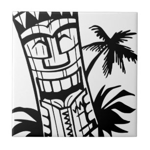 CARREAU ART HAWAÏEN DE BARRE DE TIKI