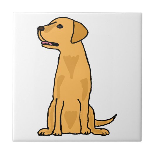 Carreau Art jaune de chiot de labrador retriever (Devant)