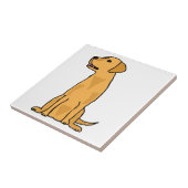 Carreau Art jaune de chiot de labrador retriever (Côté)