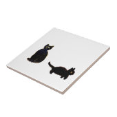 Carreau Art mignon de chats noirs (Côté)