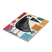 Carreau Art moderne d'oiseau noir (Côté)