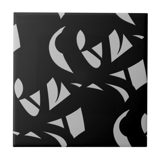 Carreau Art Moderne Gris / Noir Incroyable (Devant)