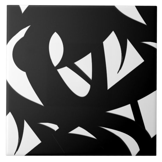 Carreau Art Moderne Impressionnant Noir et Blanc (Devant)